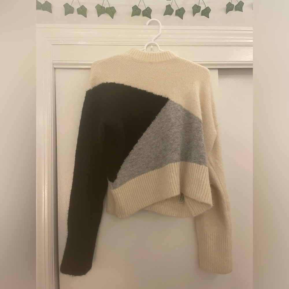 Zara Asymmetrical Pattern Sweater - image 1